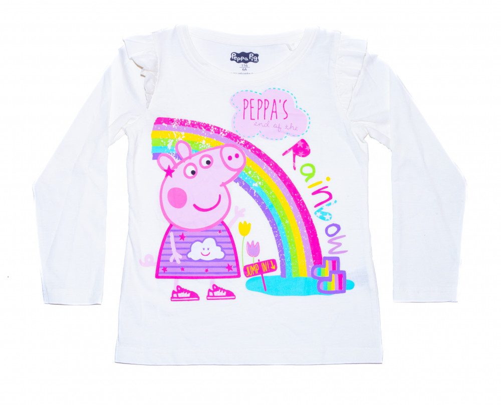 Peppa malac Rainbow gyerek hosszú póló, felső 116 cm