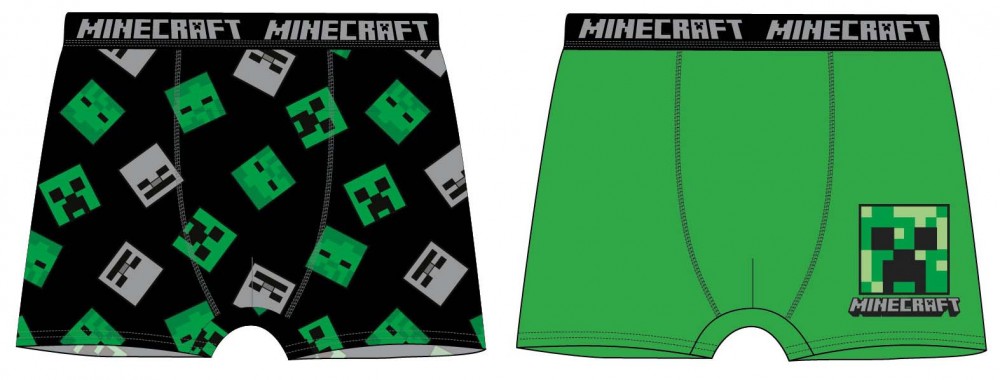 Minecraft gyerek boxeralsó 2 darab/csomag 10 év