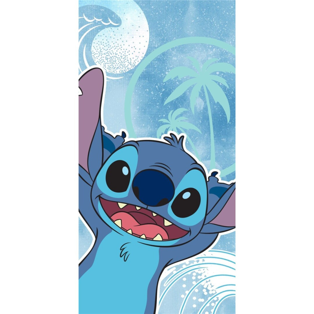 Disney Lilo és Stitch, A csillagkutya Wave fürdőlepedő, strand törölköző 70x140cm