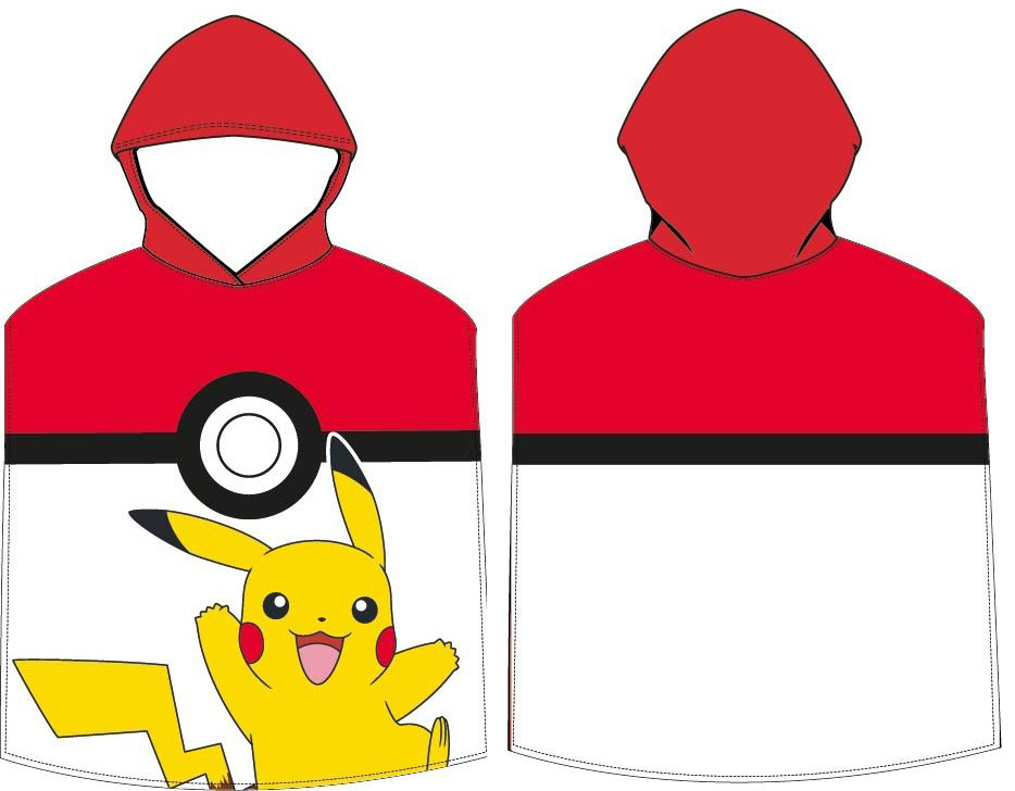 Pokémon Pokeball strand törölköző poncsó 50x115 cm