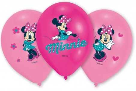 Disney Minnie Smile léggömb, lufi 6 db-os 11 inch (27,5cm)