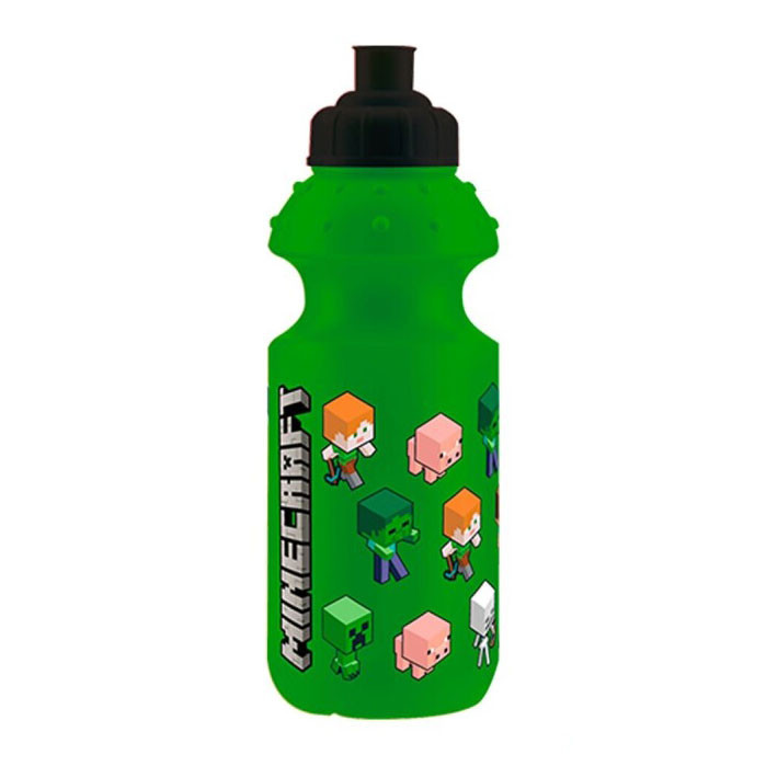 Minecraft Green műanyag kulacs, sportpalack 350 ml