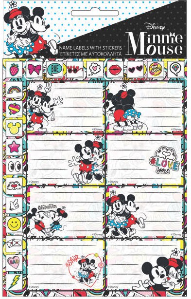 Disney Minnie Draft füzetcímke matricával 16 db-os