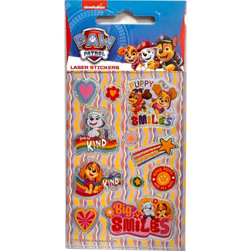 Mancs Őrjárat Puppy Smiles hologrammos matrica szett