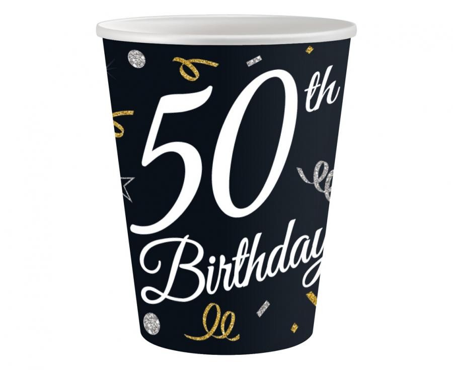 Happy Birthday 50 B&C papír pohár 6 db-os 200 ml