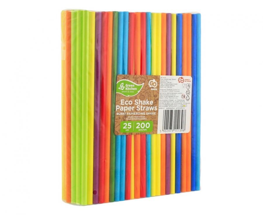 Színes Rainbow Colours papír szívószál 200 db-os