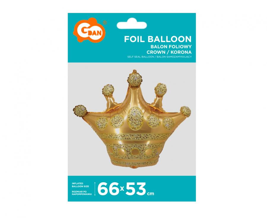 Korona Gold fólia lufi 66 cm