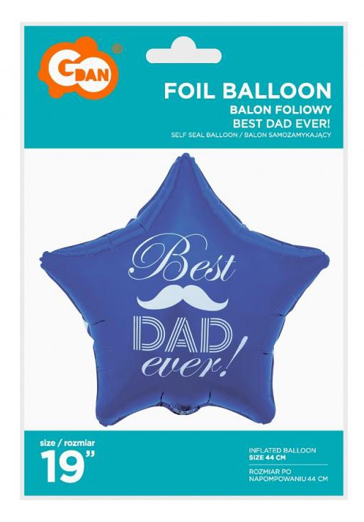 Apa Best Dad Ever fólia lufi 44 cm