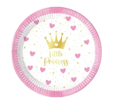 Hercegnők Little Princess papírtányér 8 db-os 20 cm FSC